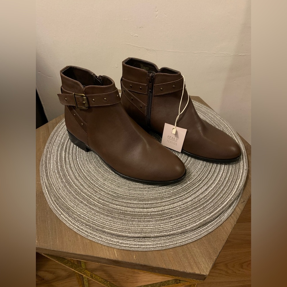 NWT Anna Lenci women 100% leather boots‎ size 37